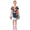 Kids  Short Sleeve Velvet Dress 