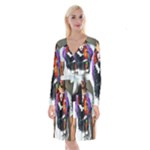 Halloween T-shirts design  Long Sleeve Velvet Front Wrap Dress