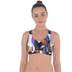 Halloween T-shirts design  Cross String Back Sports Bra