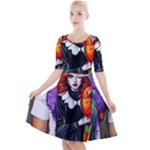 Halloween T-shirts design  Quarter Sleeve A-Line Dress