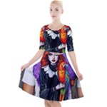 Halloween T-shirts design  Quarter Sleeve A-Line Dress With Pockets