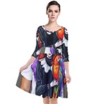 Halloween T-shirts design  Quarter Sleeve Waist Band Dress