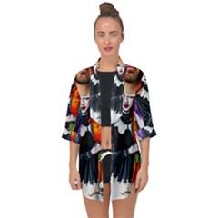 Open Front Chiffon Kimono 