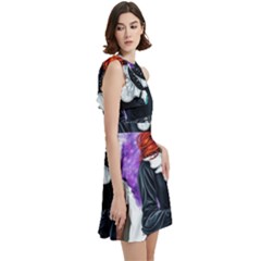 Cocktail Party Halter Sleeveless Dress With Pockets 