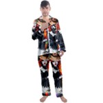 Halloween T-shirts design  Men s Long Sleeve Satin Pajamas Set