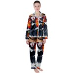 Halloween T-shirts design  Women s Long Sleeve Satin Pajamas Set