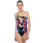 Halloween T-shirts design  Classic One Shoulder Swimsuit