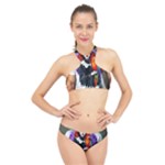 Halloween T-shirts design  High Neck Bikini Set