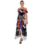 Halloween T-shirts design  Off Shoulder Open Front Chiffon Dress