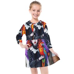 Kids  Quarter Sleeve Shirt Dress 