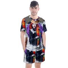 Men s Mesh T-Shirt and Shorts Set 