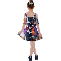 Kids  Shoulder Cutout Chiffon Dress 