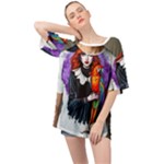 Halloween T-shirts design  Oversized Chiffon Top