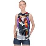 Halloween T-shirts design  High Neck Satin Top