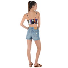 Woven Tie Front Bralet 