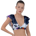 Halloween T-shirts design  Plunge Frill Sleeve Bikini Top