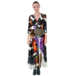 Halloween T-shirts design  Button Up Maxi Dress