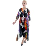 Halloween T-shirts design  Quarter Sleeve Wrap Front Maxi Dress