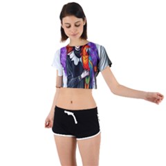 Tie Back Short Sleeve Crop T-Shirt 