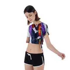 Tie Back Short Sleeve Crop T-Shirt 