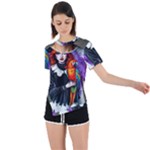 Halloween T-shirts design  Asymmetrical Short Sleeve Sports T-Shirt