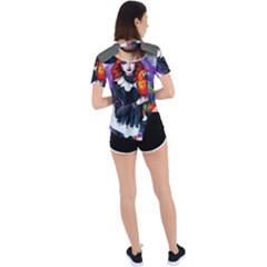 Asymmetrical Short Sleeve Sports T-Shirt 