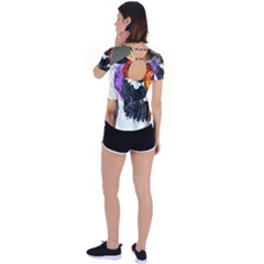 Back Circle Cutout Sports T-Shirt 