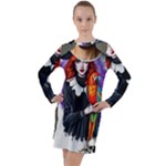 Halloween T-shirts design  Long Sleeve Hoodie Dress