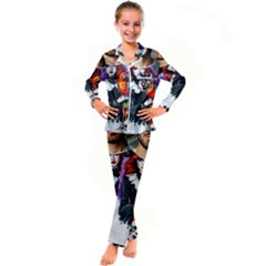 Kids  Satin Long Sleeve Pajamas Set 