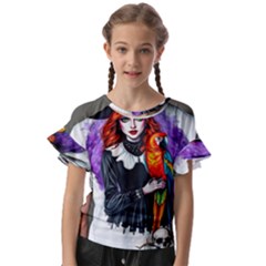 Kids  Cut Out Flutter Sleeves 