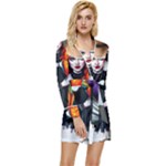 Halloween T-shirts design  Long Sleeve Satin Robe