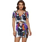 Halloween T-shirts design  Low Cut Cap Sleeve Mini Dress