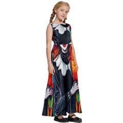 Kids  Satin Sleeveless Maxi Dress 