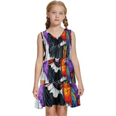 Kids  Sleeveless Tiered Mini Dress 