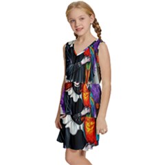 Kids  Sleeveless Tiered Mini Dress 