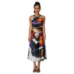 Halloween T-shirts design  Sleeveless Cross Front Cocktail Midi Chiffon Dress