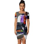 Halloween T-shirts design  Fitted Knot Split End Bodycon Dress