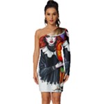 Halloween T-shirts design  Long Sleeve One Shoulder Mini Dress