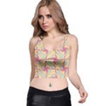 Abstract Pattern Design Scrapbooking Racer Back Crop Top