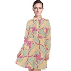 Long Sleeve Chiffon Shirt Dress 