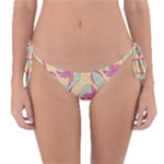 Abstract Pattern Design Scrapbooking Reversible Bikini Bottoms