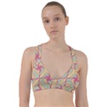 Abstract Pattern Design Scrapbooking Sweetheart Sports Bra