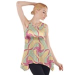 Abstract Pattern Design Scrapbooking Side Drop Tank Tunic