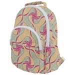 Abstract Pattern Design Scrapbooking Rounded Multi Pocket Backpack