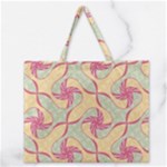 Abstract Pattern Design Scrapbooking Zipper Large Tote Bag