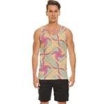 Abstract Pattern Design Scrapbooking Men s Wide Collar Tank Top