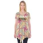 Abstract Pattern Design Scrapbooking Short Sleeve Tunic 