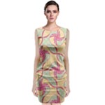 Abstract Pattern Design Scrapbooking Classic Sleeveless Midi Dress