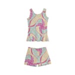 Abstract Pattern Design Scrapbooking Kids  Boyleg Swimsuit