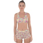 Abstract Pattern Design Scrapbooking Racerback Boyleg Bikini Set